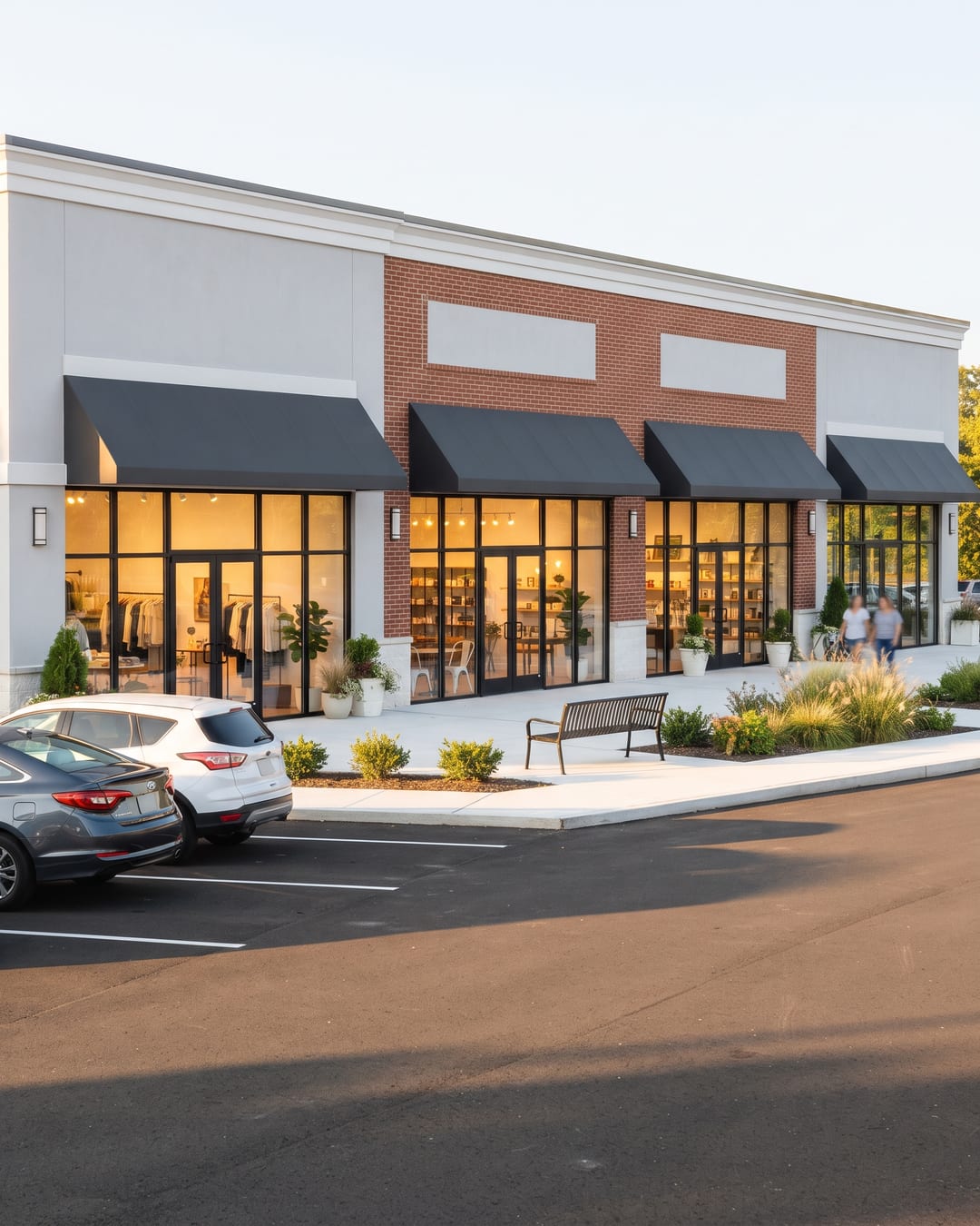 Generated prop photo for: Shoot a row of storefronts